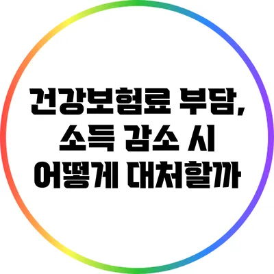 건강보험료 부담, 소득 감소 시 어떻게 대처할까