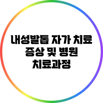 내성발톱 자가 치료 증상 및 병원 치료과정