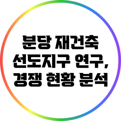 분당 재건축 선도지구 연구, 경쟁 현황 분석